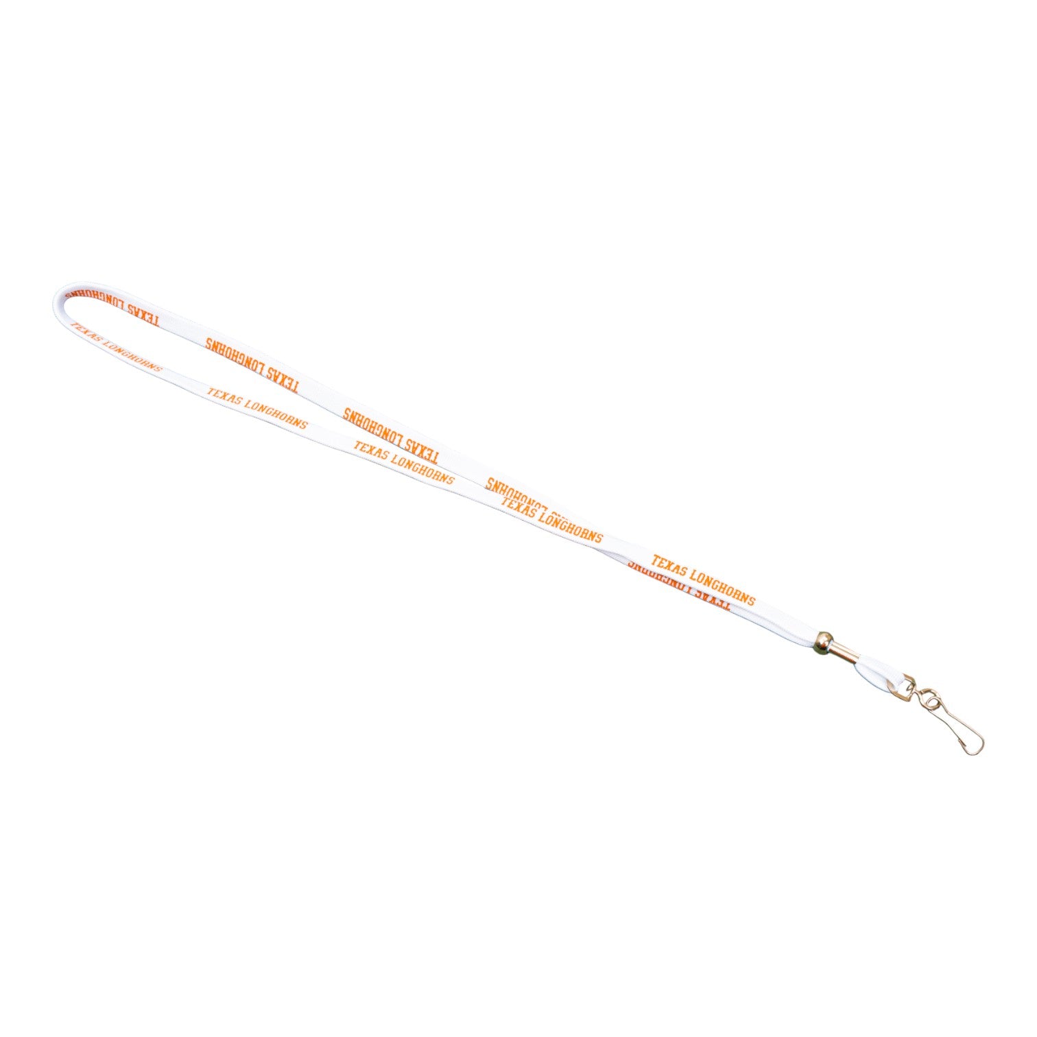 3/8" Printed Lanyard Longhorns Repeating White