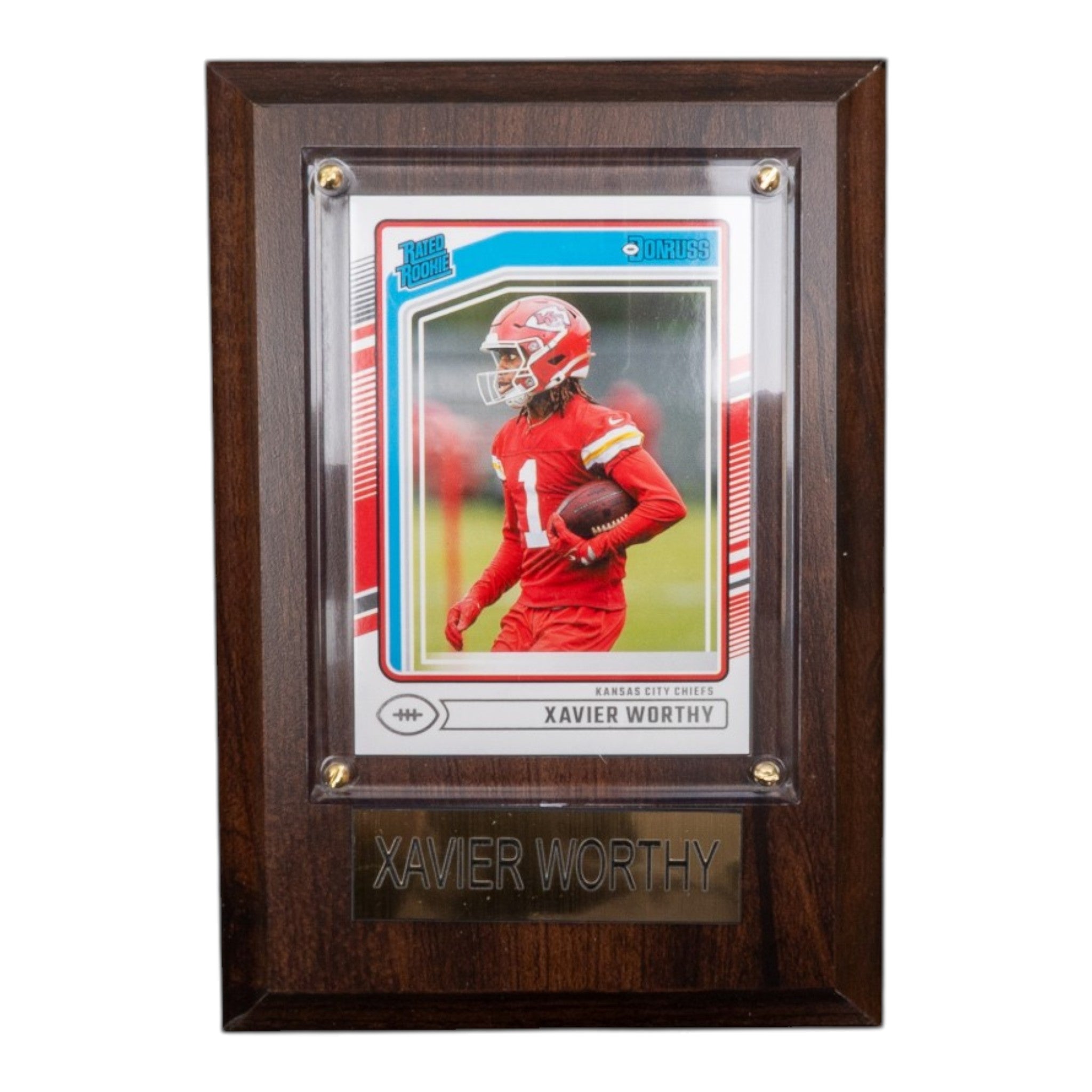 Xavier Worthy Player Plaque - 4" x 6"