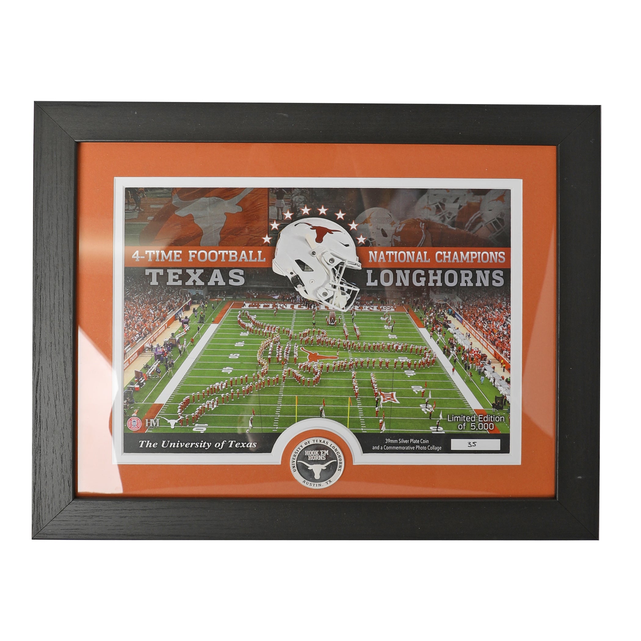 Texas Longhorns Limited Edition Stadium 4X National Champions Silver Coin Photomint Framed - 13 x 16