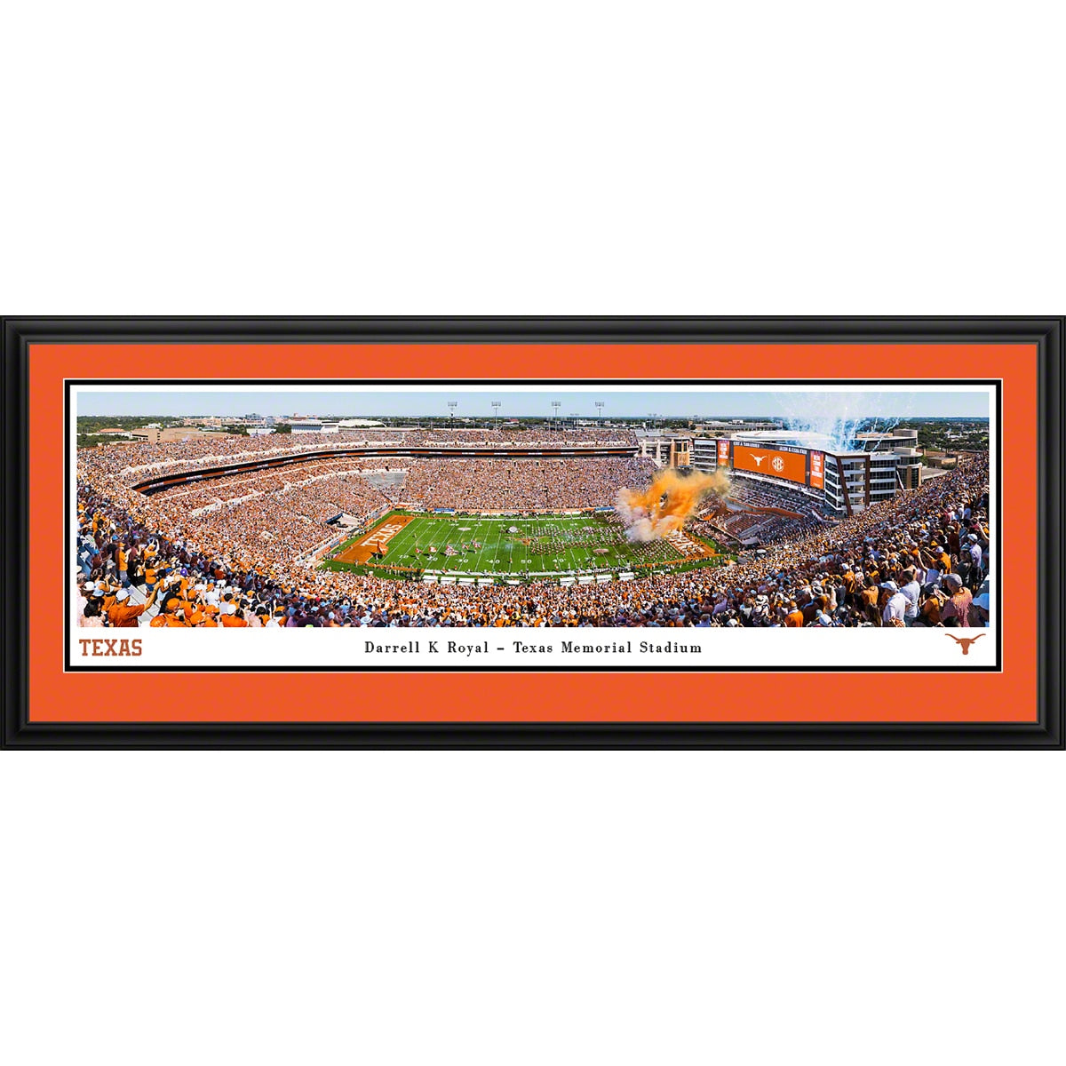 Texas Longhorns Football Panoramic Picture - Deluxe Frame