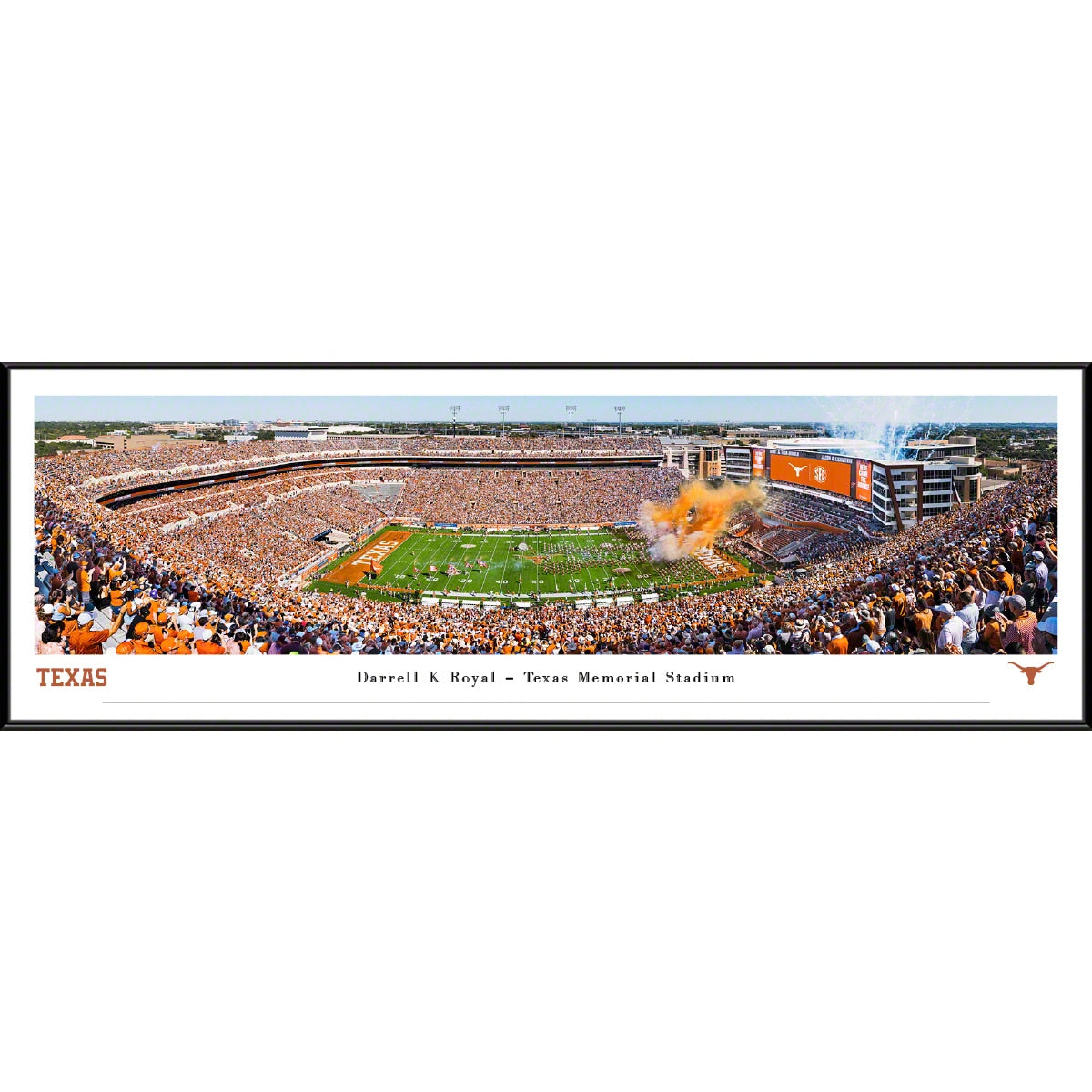 Texas Longhorns Football Panoramic Picture - Standard Frame