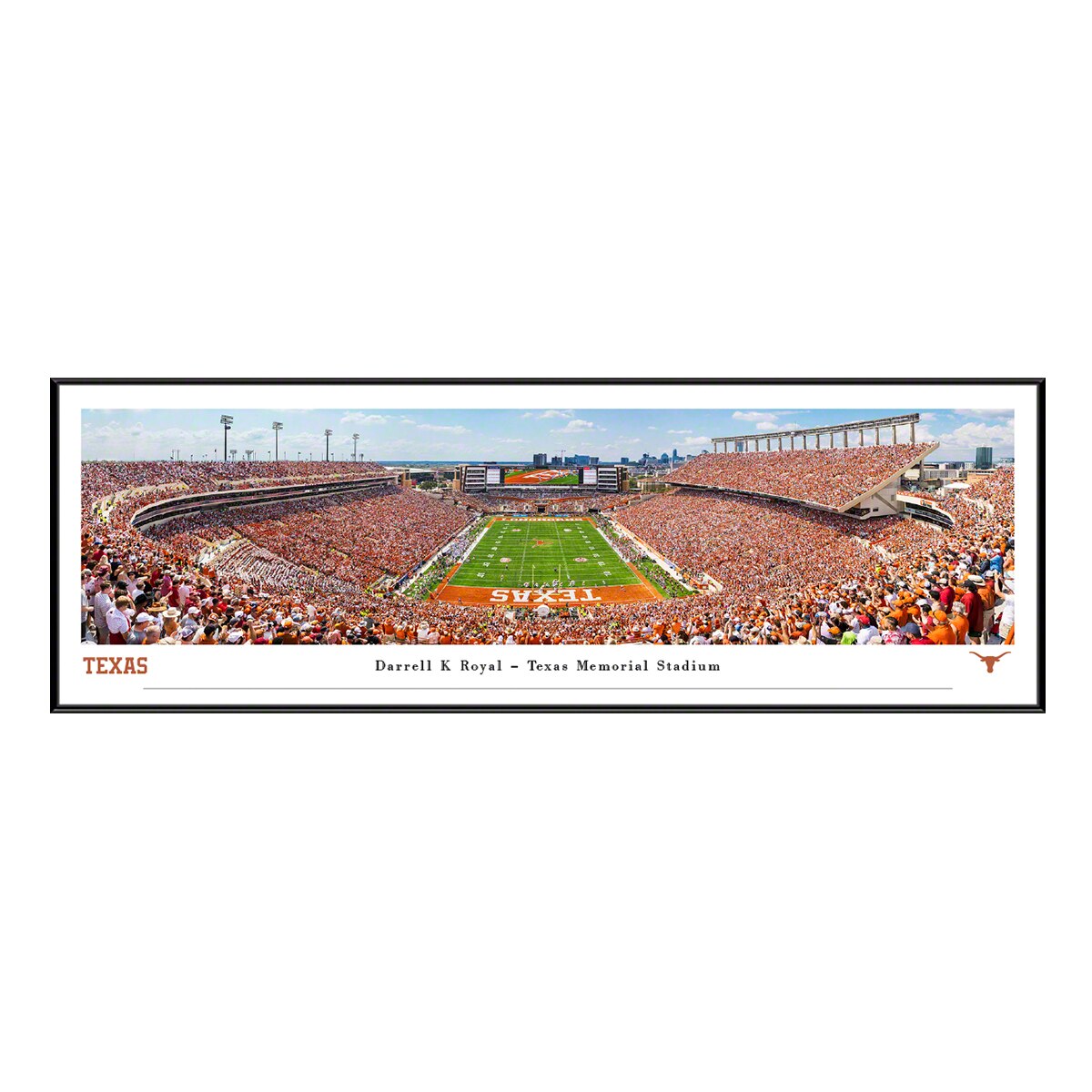 Texas Longhorns Football End Zone Panoramic Picture - Standard Frame