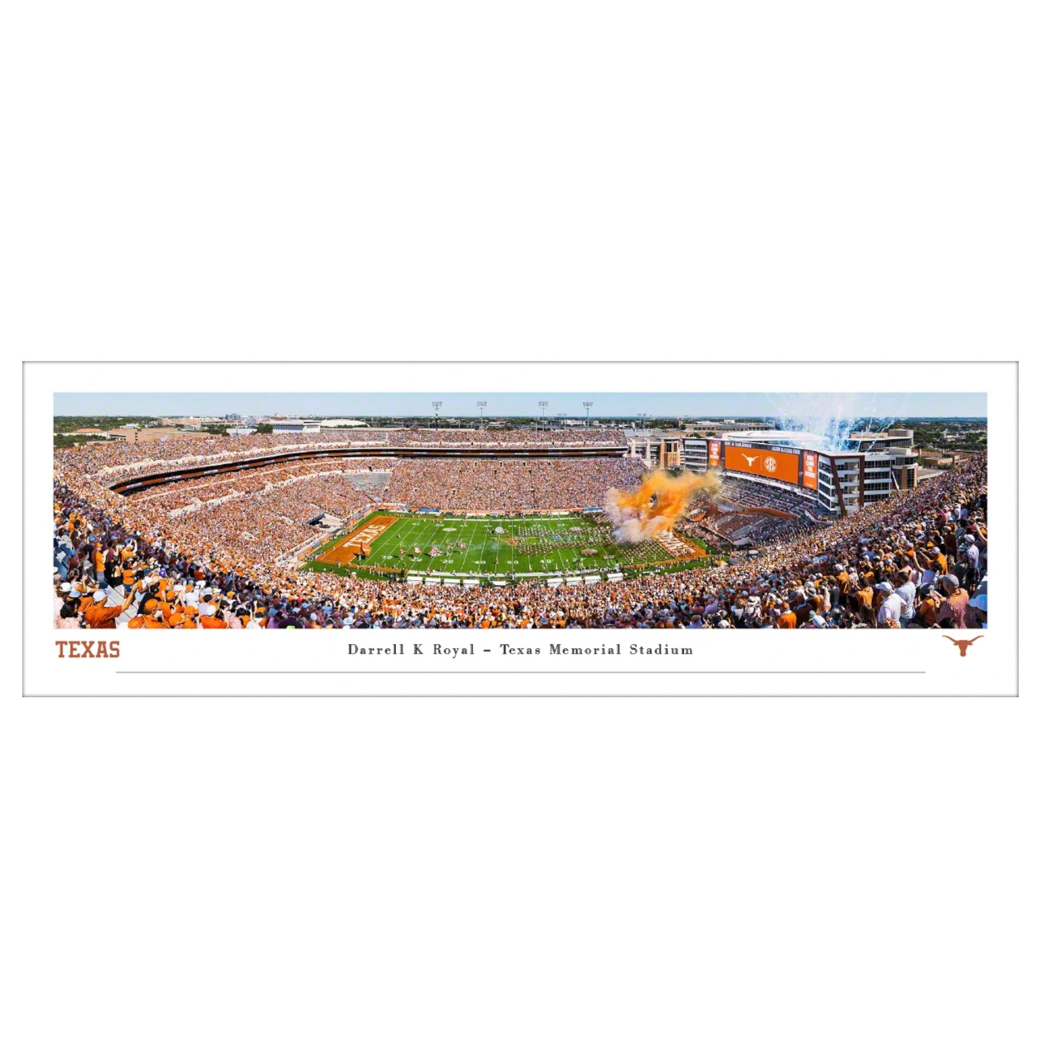 Texas Longhorns Football Panoramic Picture - DKR Texas Memorial Stadium Bagged