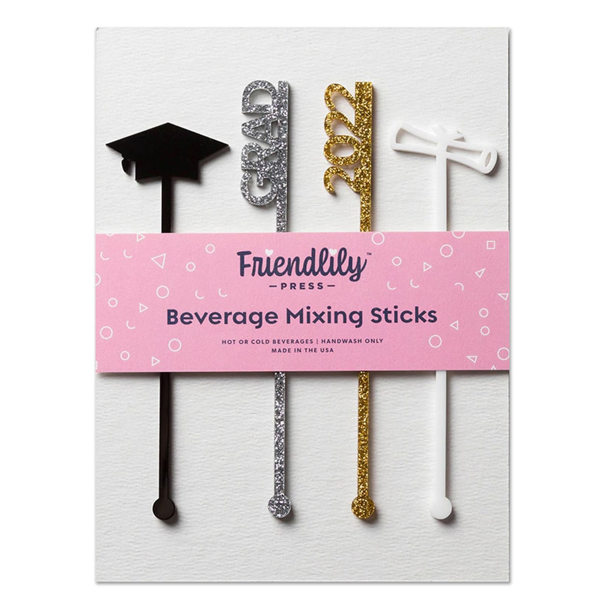 Graduation Acrylic Beverage Mixing Stick Collection
