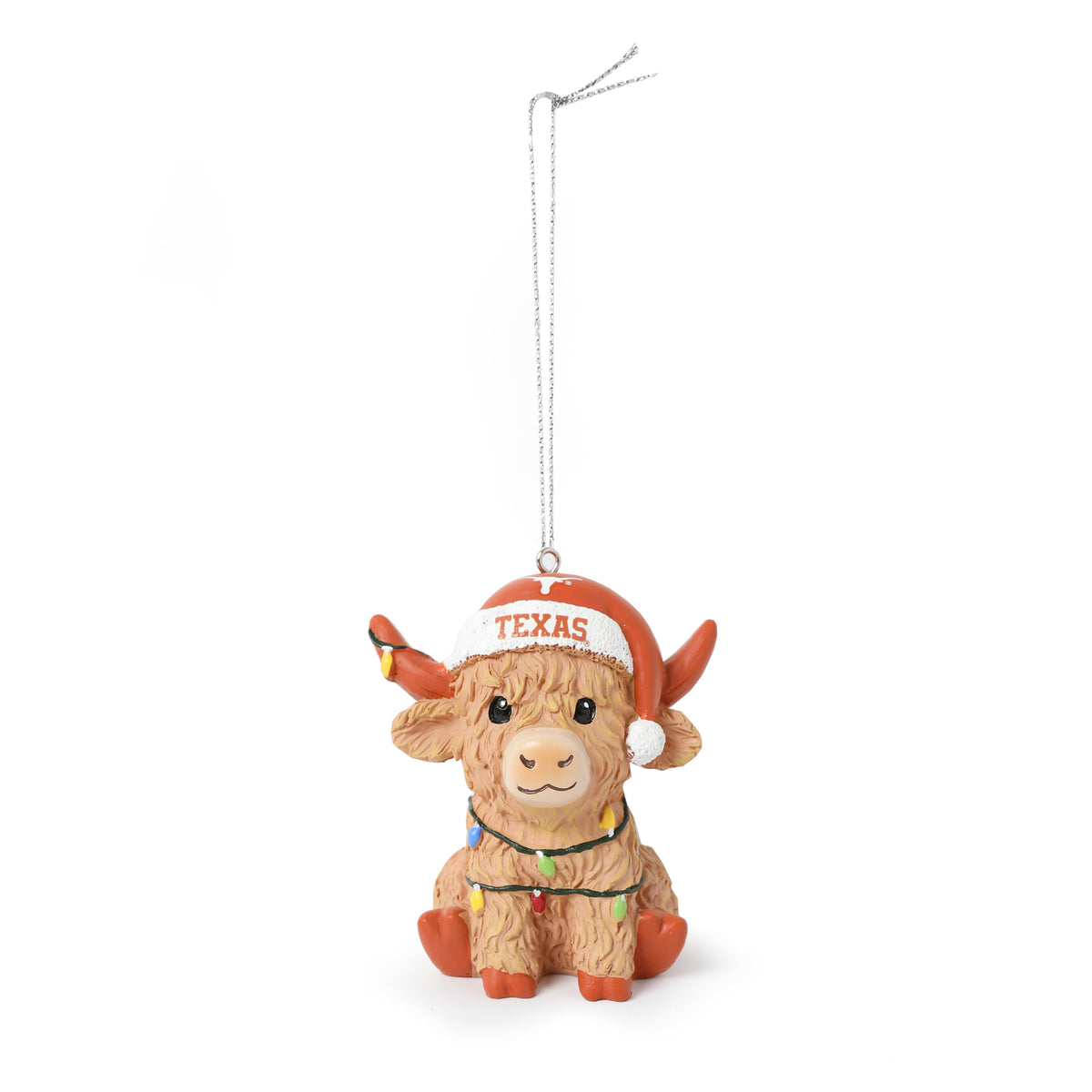 Texas Longhorns Highland Cow Ornament