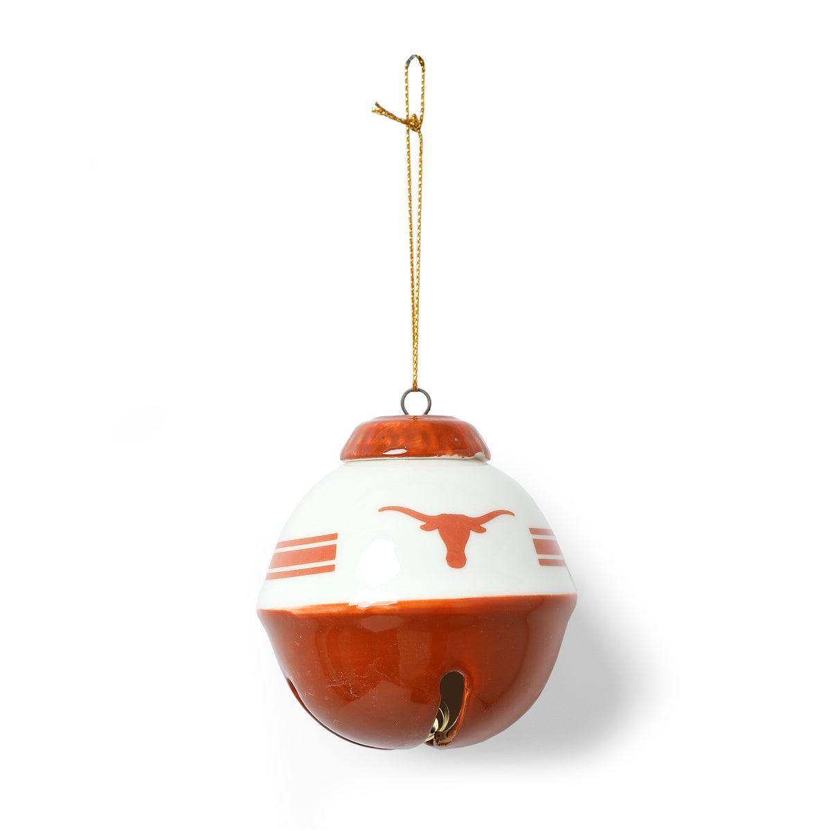 Texas Longhorns Ceramic Jingle Bell Ornament