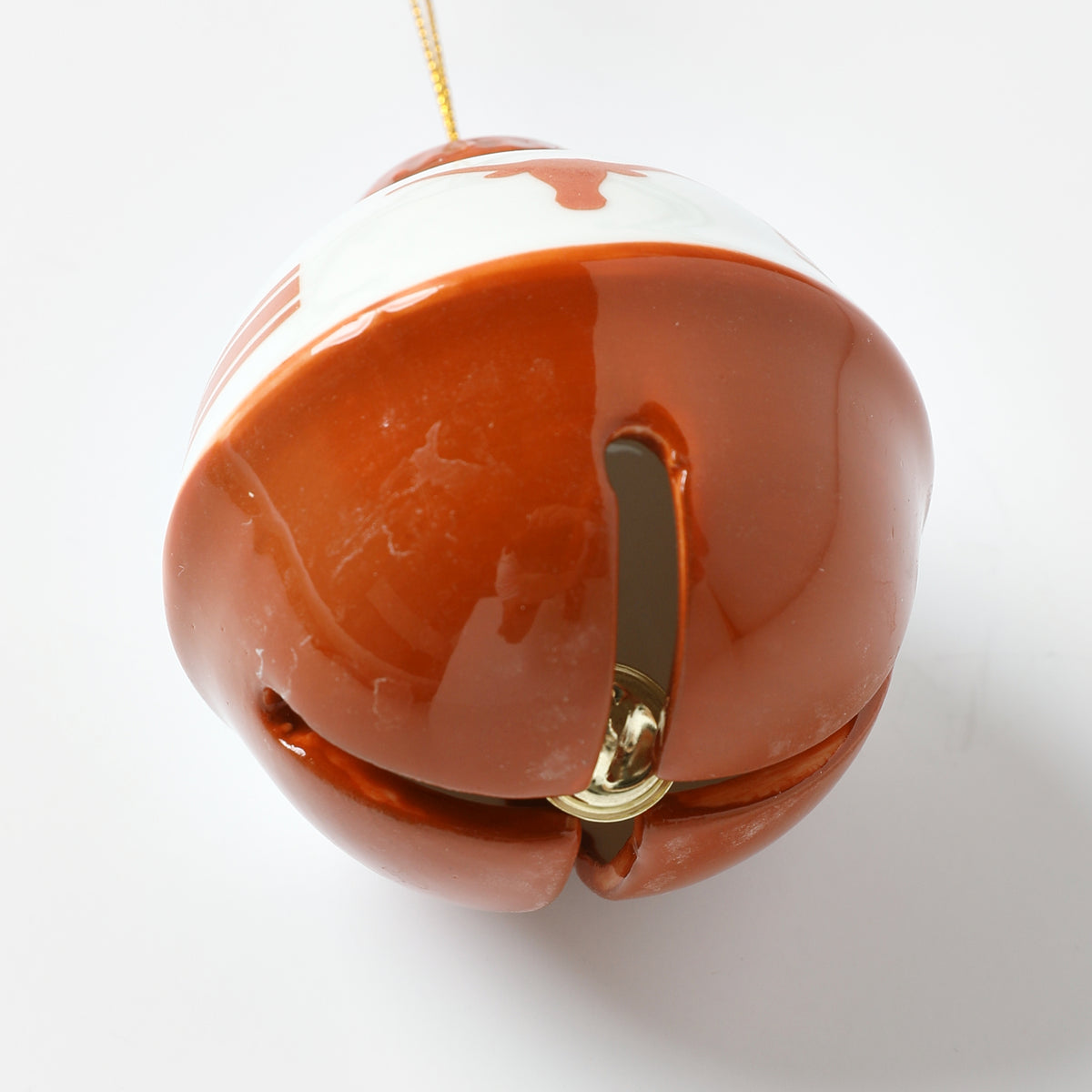 Texas Longhorns Ceramic Jingle Bell Ornament