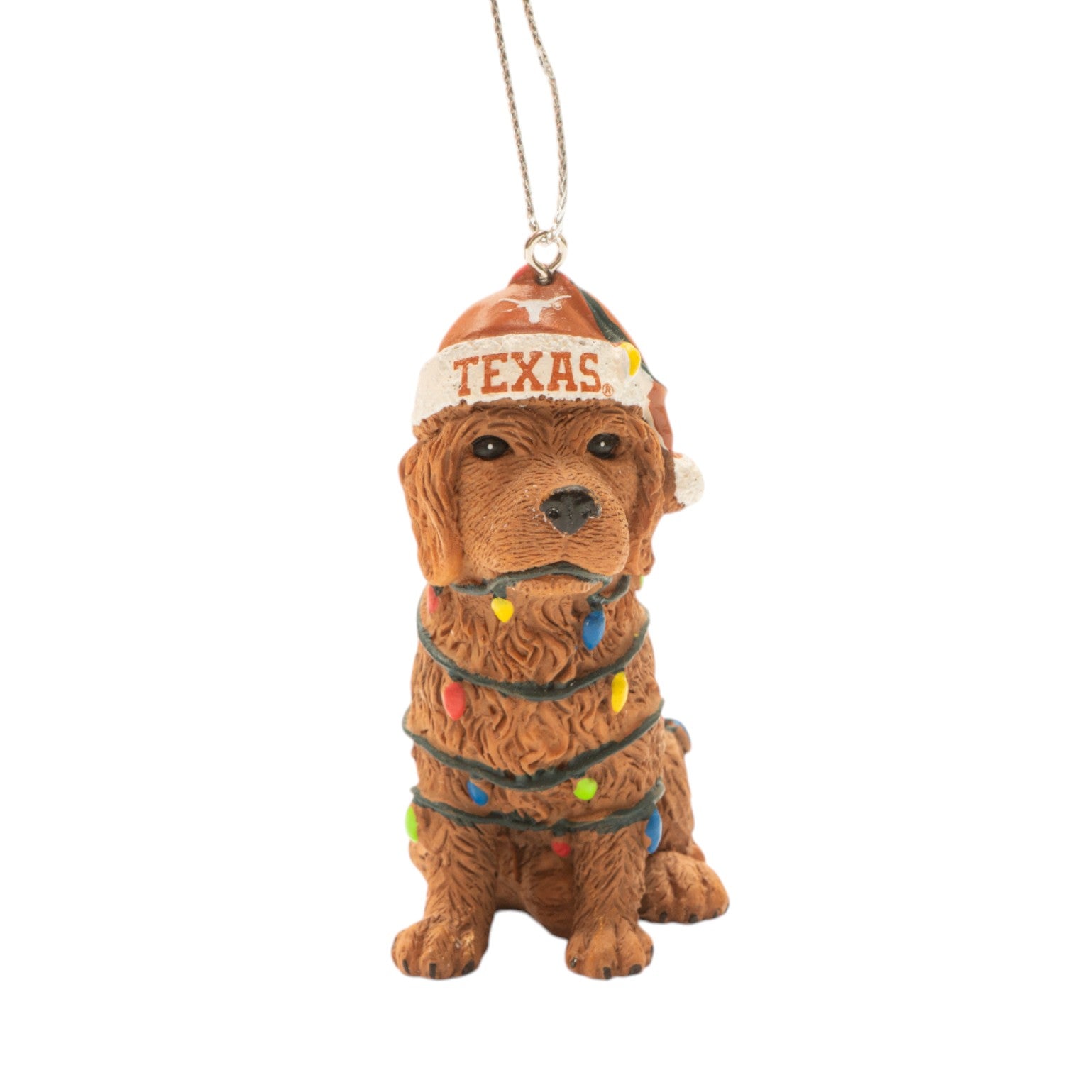Texas Longhorns Dog With Lights Ornament