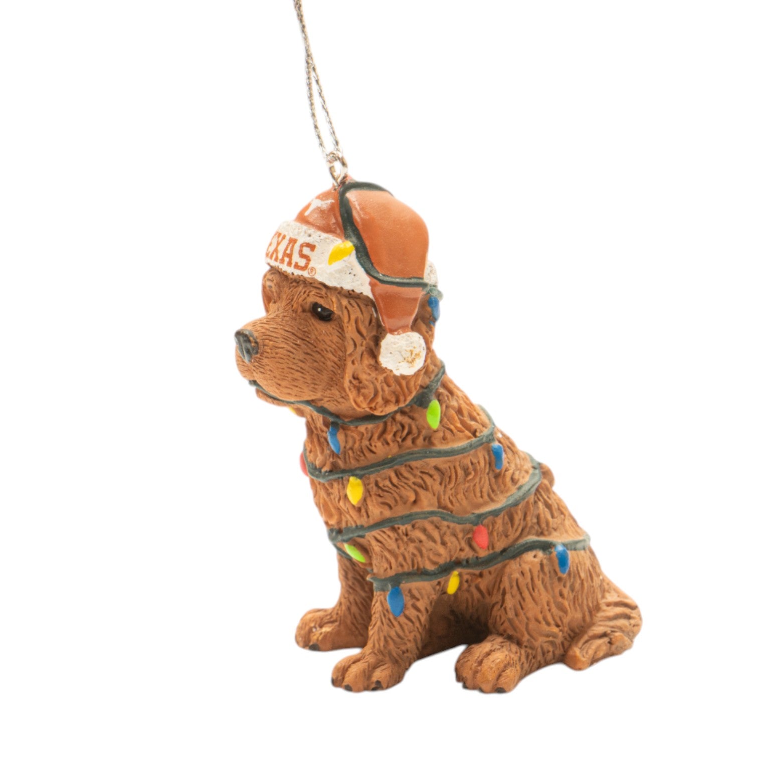 Texas Longhorns Dog With Lights Ornament