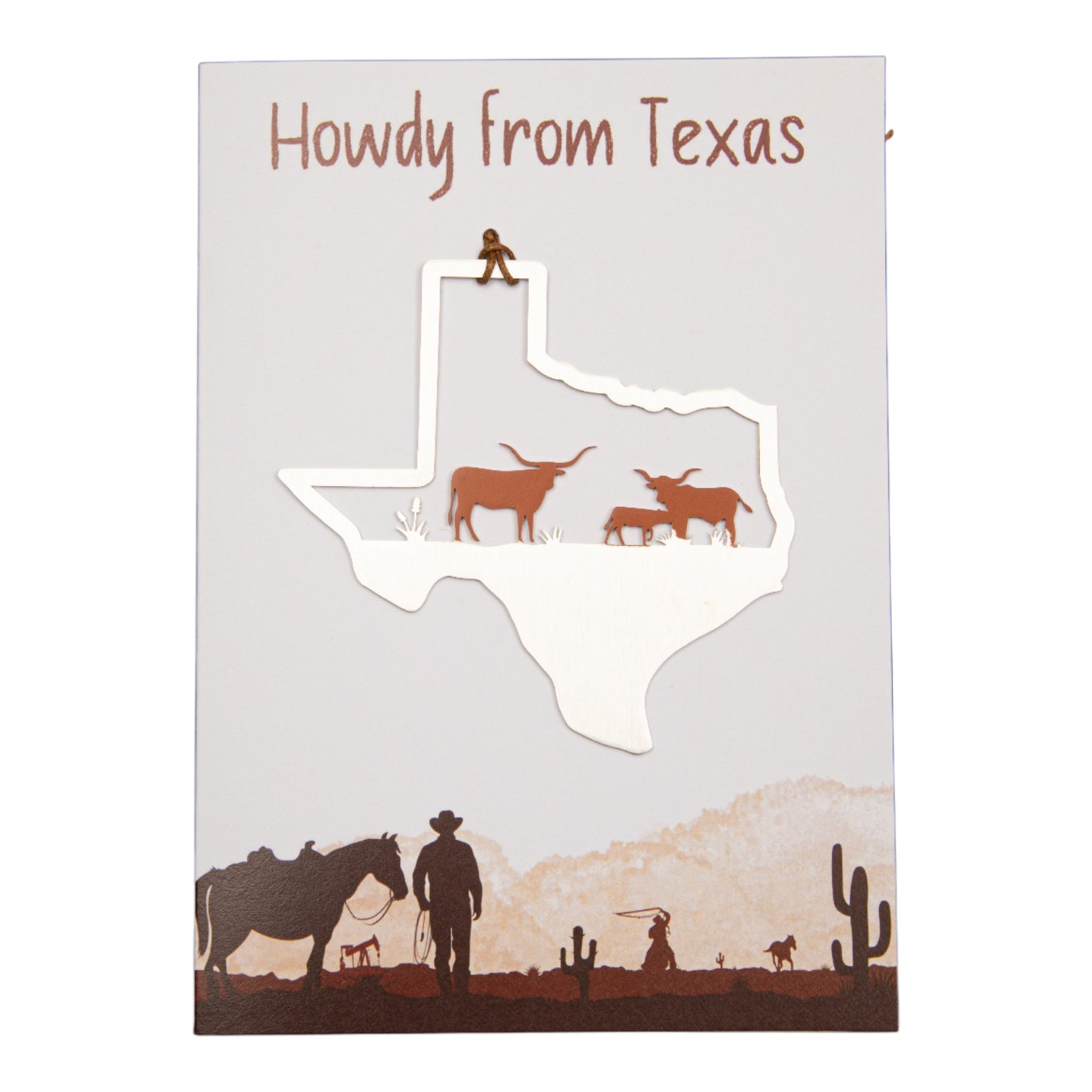 Howdy Card w/ Longhorn Ornament