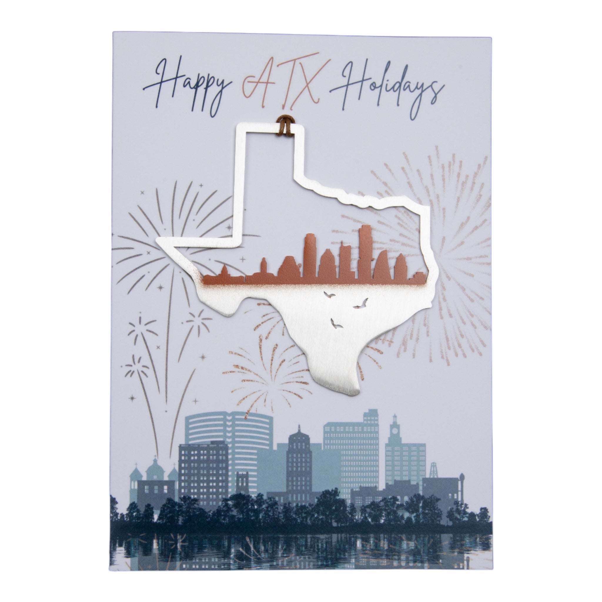 Happy ATX Holidays Card w/ Austin Skyline Ornament