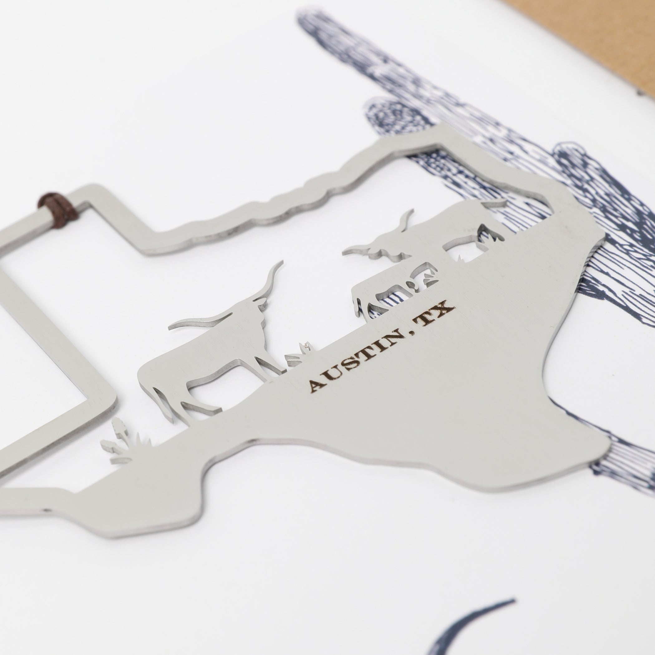 Welcome to Texas with Longhorn Ornament Card