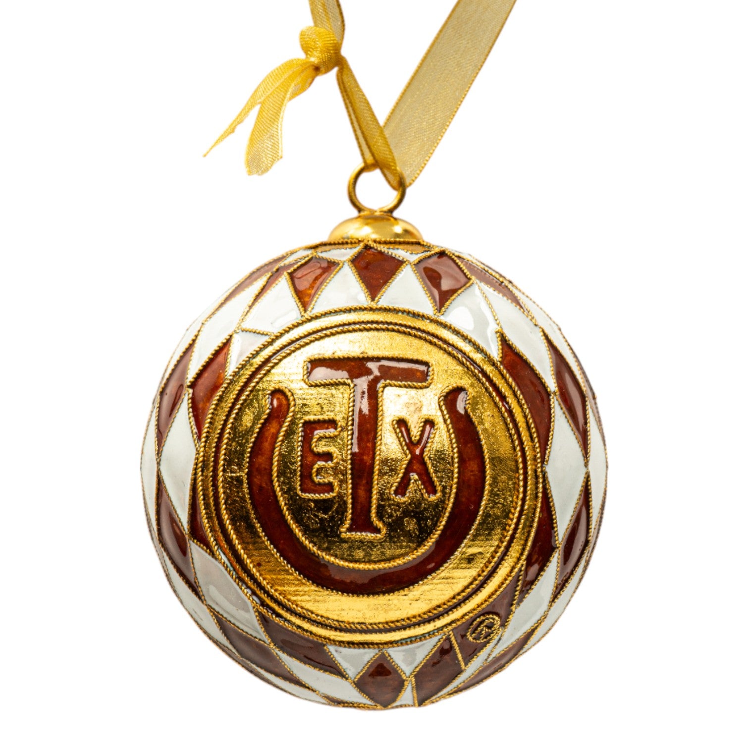 Kitty Keller Texas Exes Harlequin Ornament
