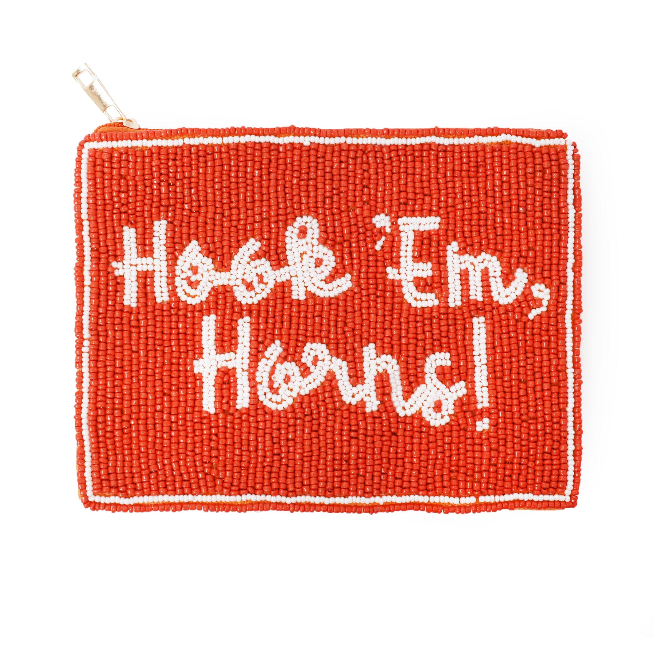 Texas Longhorns Hook 'Em Horns Beaded Pouch