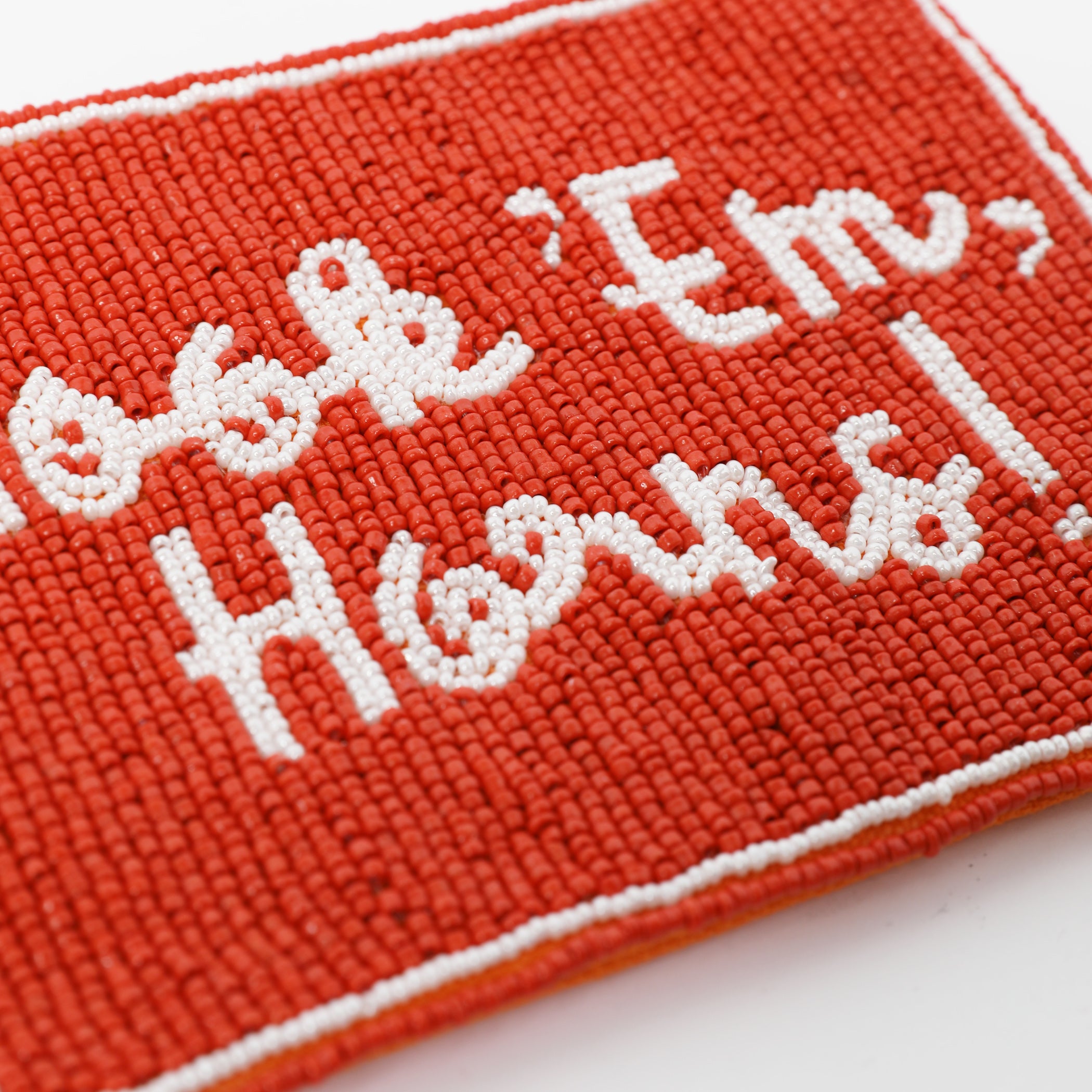 Texas Longhorns Hook 'Em Horns Beaded Pouch