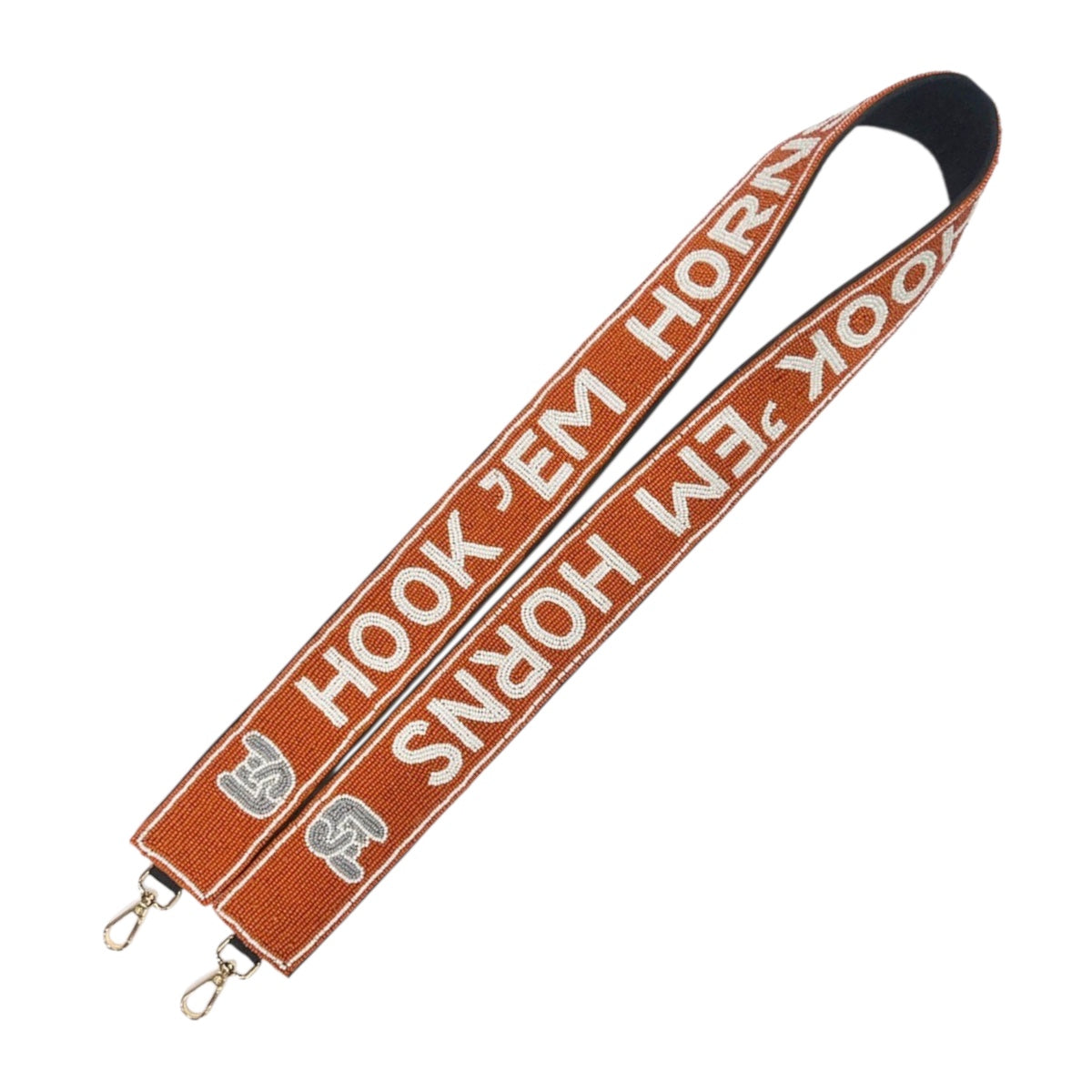 Texas Longhorns Hook 'Em Horns Hand Beaded Strap