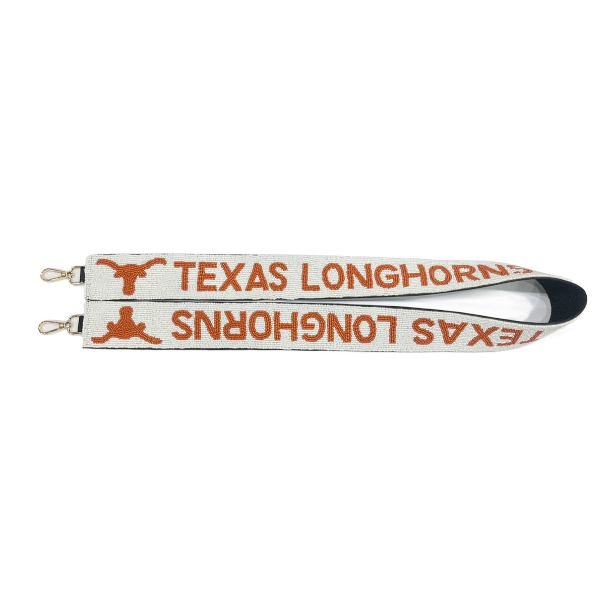 Texas Longhorns White Beaded Purse Strap