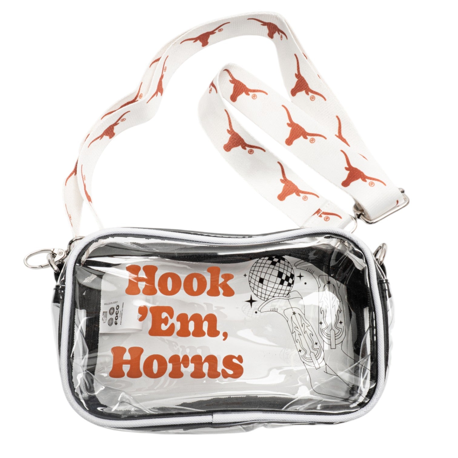 Boots and Disco Ball Clear Camera Bag