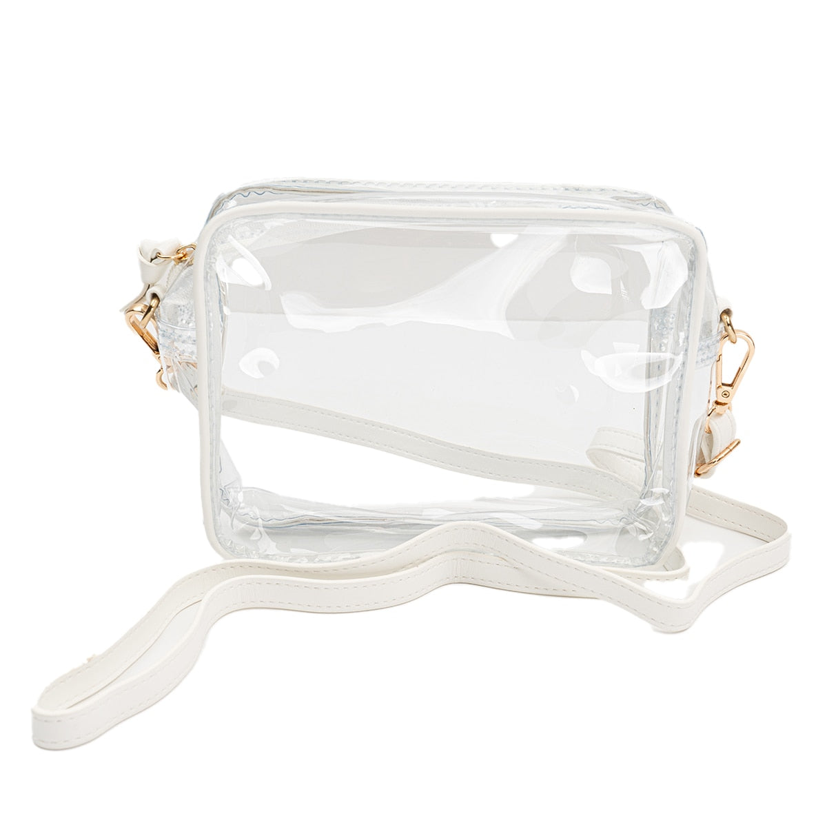 Bridget Solid Team Color White Clear Bag