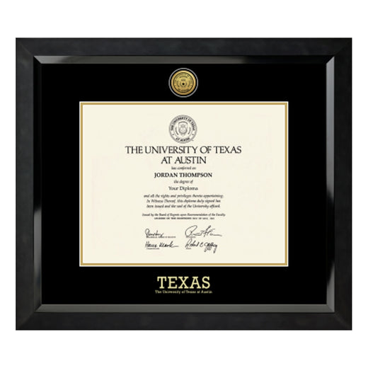University of Texas Eclipse Gold Embossed Diploma Frame