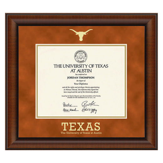 University of Texas Austin Embossed Block Diploma Frame