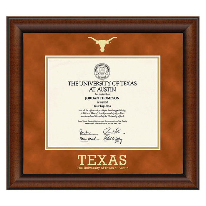 University of Texas Austin Embossed Block Diploma Frame