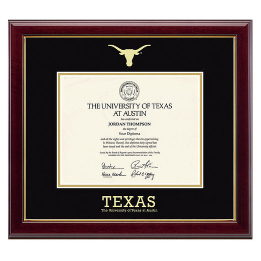 University of Texas Longhorn Embossed Block Diploma Frame