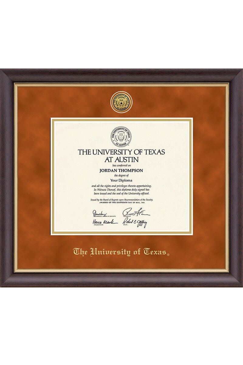 University of Texas College Name Diploma Frame
