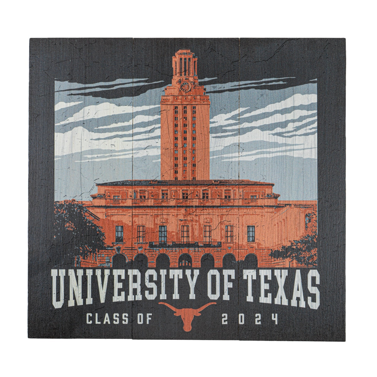 University of Texas Class of 2024 Campus Wood Plank Sign