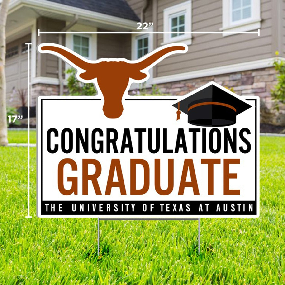 University of Texas Congratulations Grad Yard Sign
