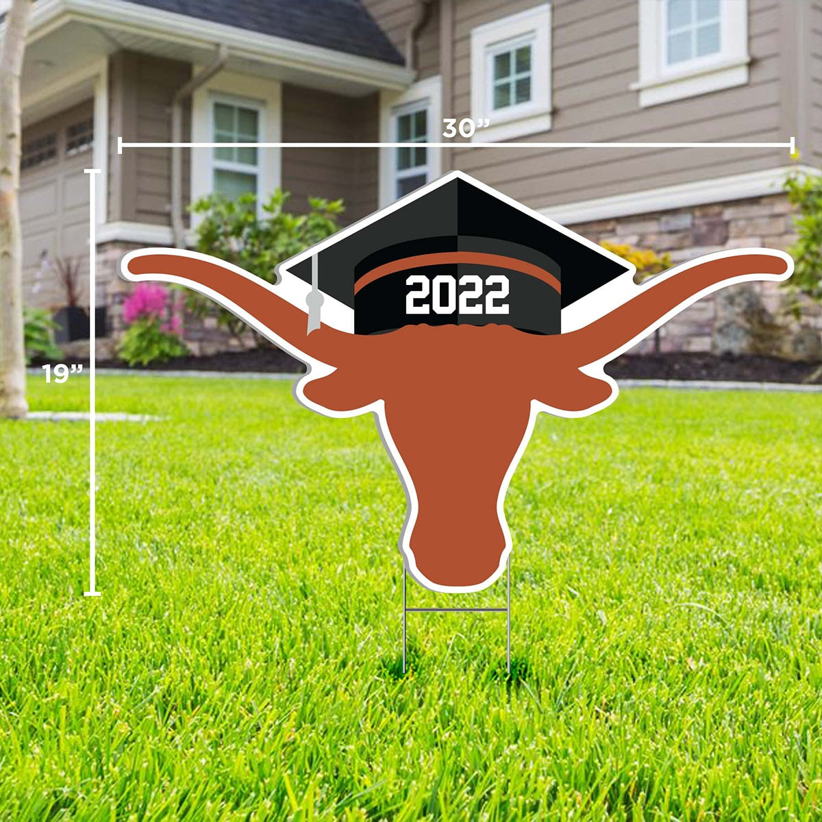 University of Texas 2022 Grad Cap Yard Sign