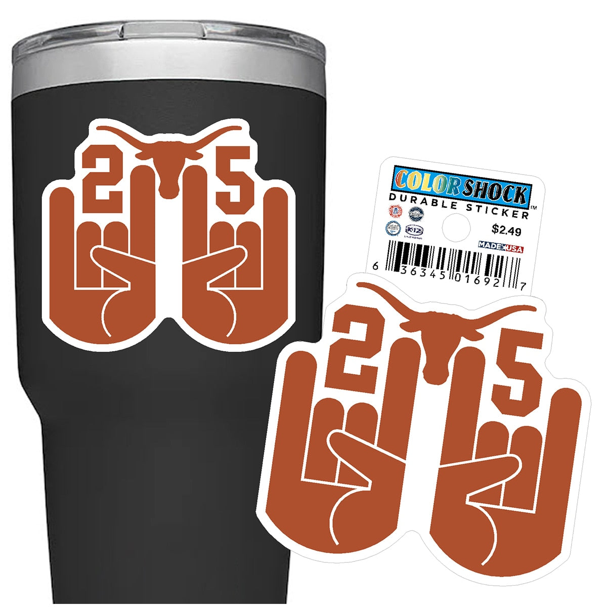 University of Texas 2025 Longhorn Grad Horns Up Sticker