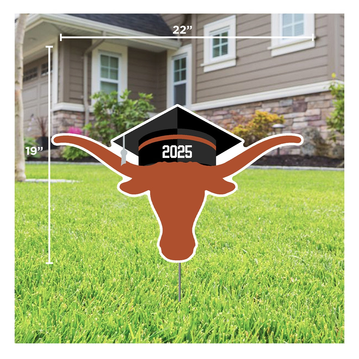 University of Texas 2025 Grad Cap Yard Sign
