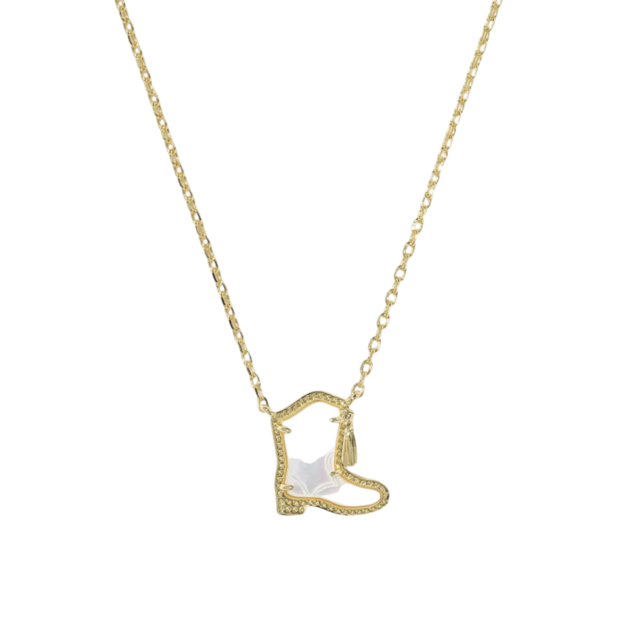 Kendra Scott Drill Team Boot Short Pendant Necklace