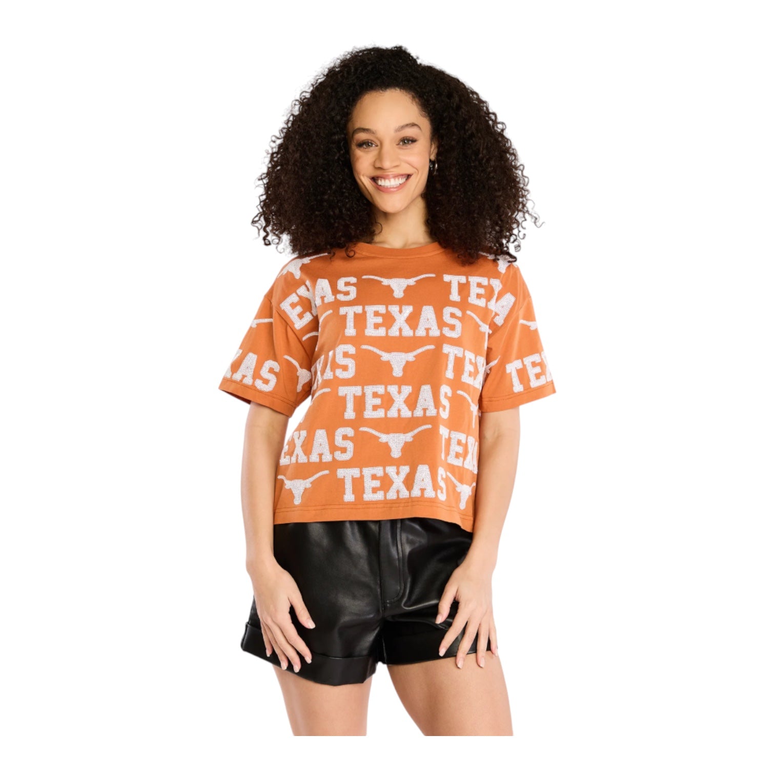 Stewart Simmons Texas Longhorns Sequin Repeat Tee