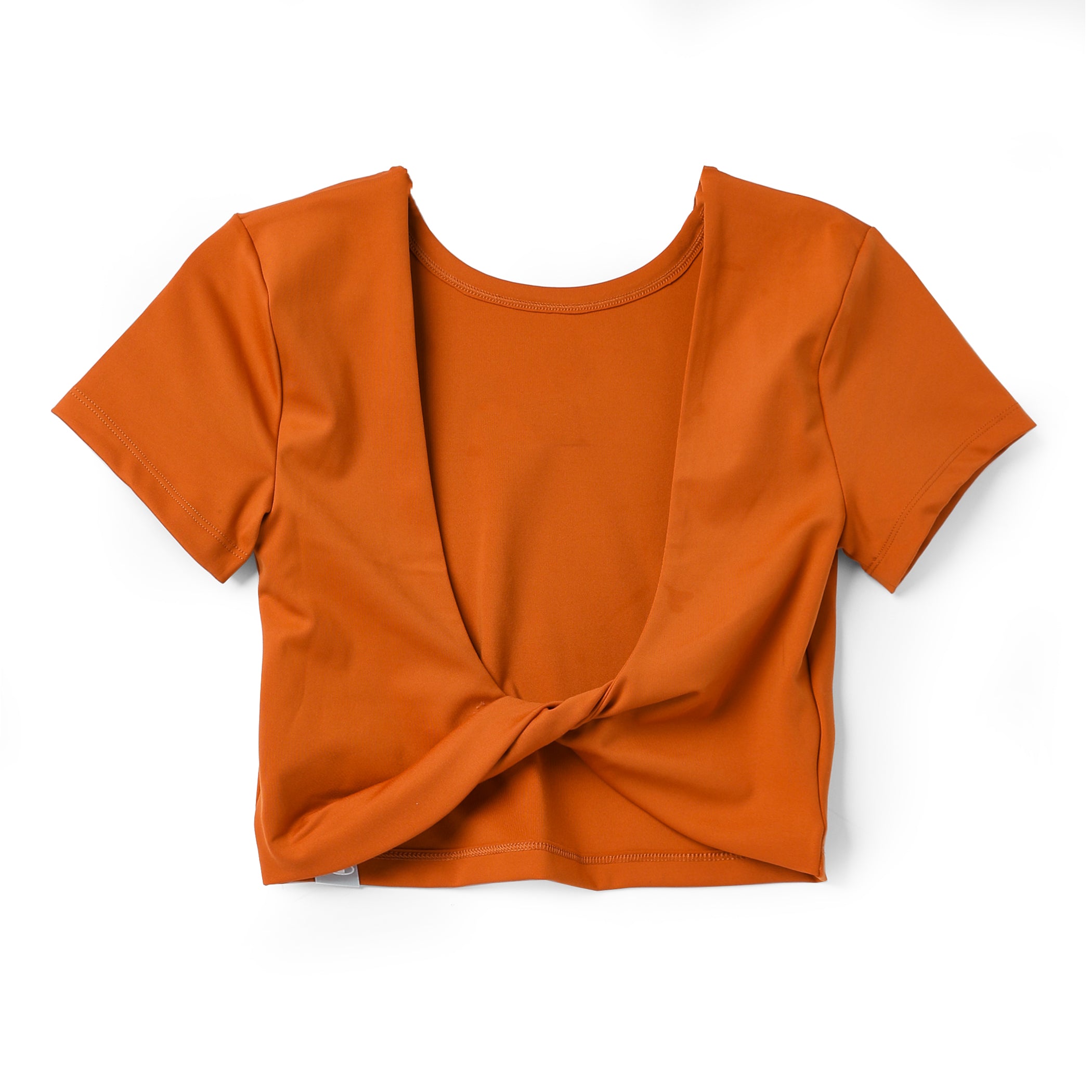 Champion Texas Longhorns Tailgate Her Twist Back Crop Short Sleeve Tee
