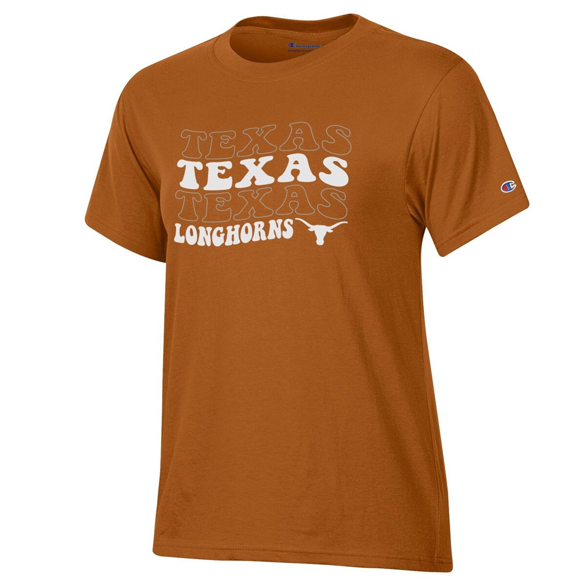 Champion Texas Longhorns Flocked Stadium Tee