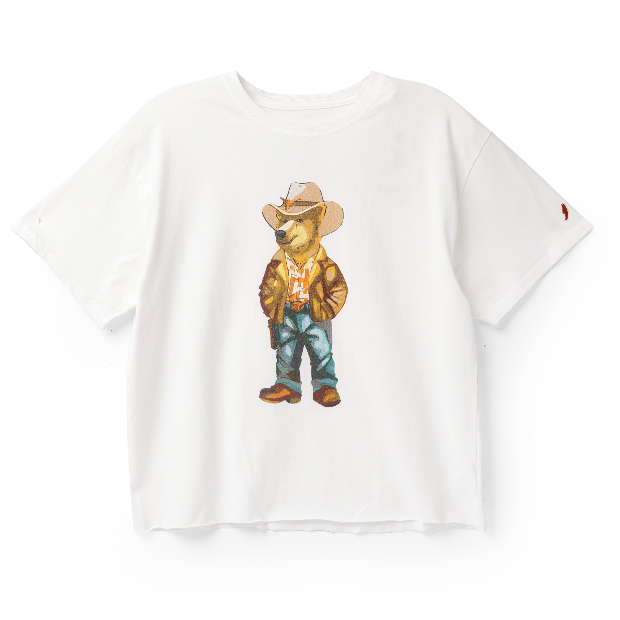 Texas Longhorns Women's Western Bear Clothesline Crop Tee