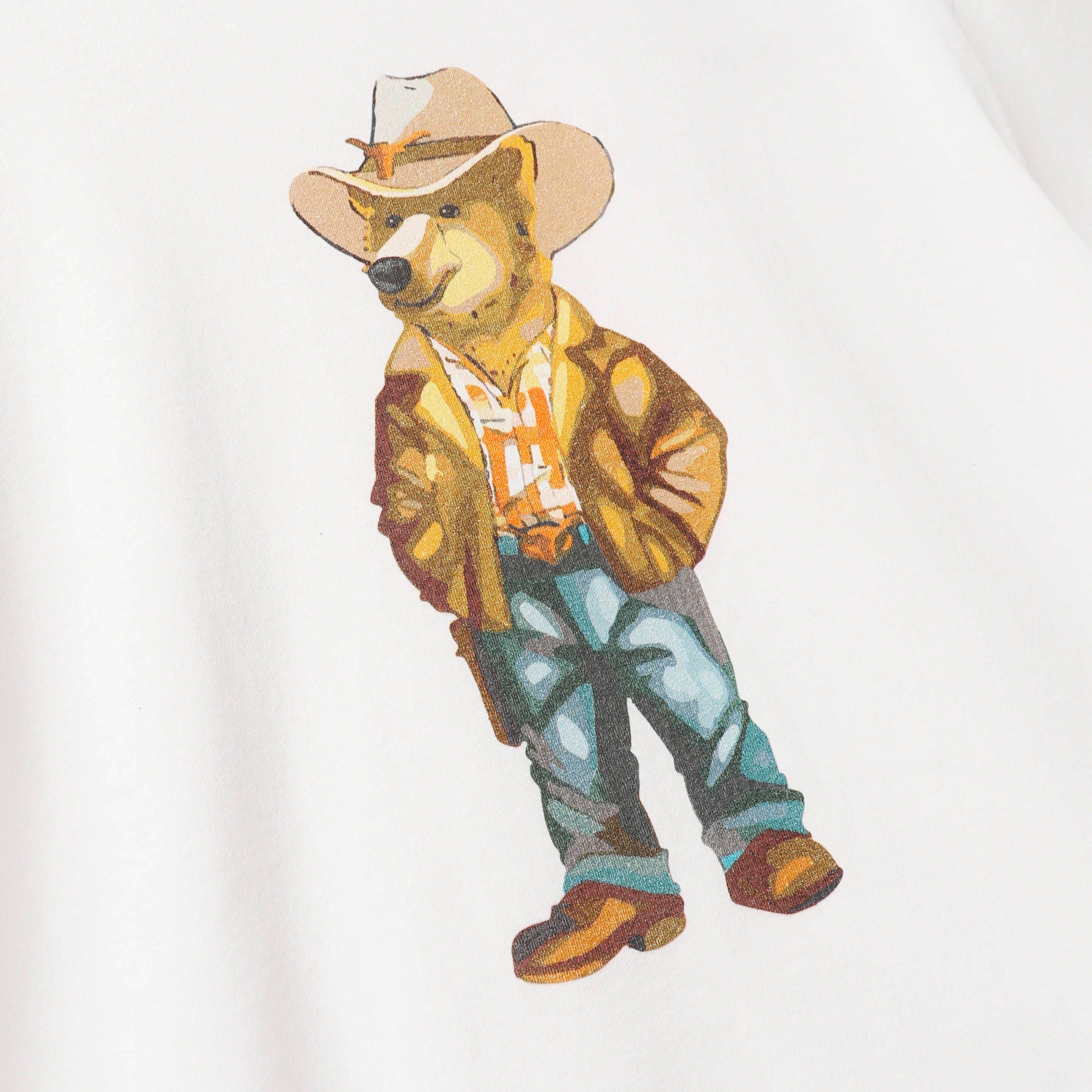 Texas Longhorns Women's Western Bear Clothesline Crop Tee