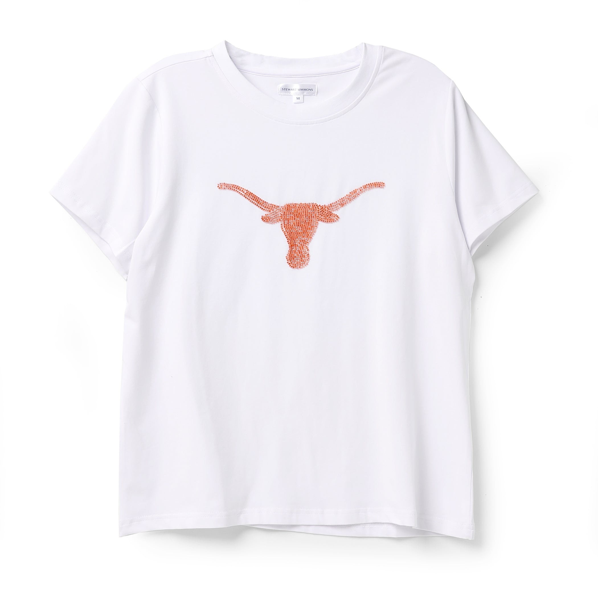 Stewart Simmons Texas Longhorns Mascot Beaded Tee