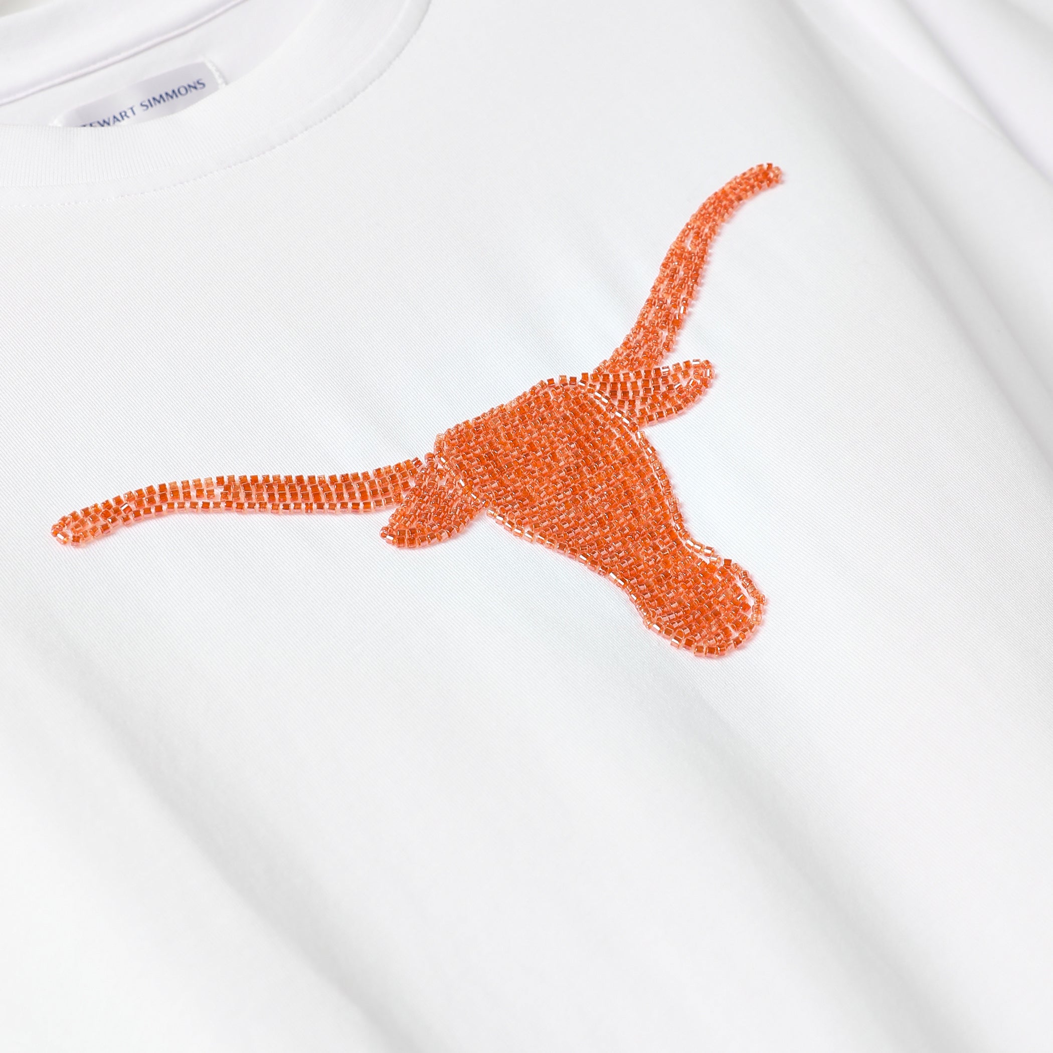 Stewart Simmons Texas Longhorns Mascot Beaded Tee