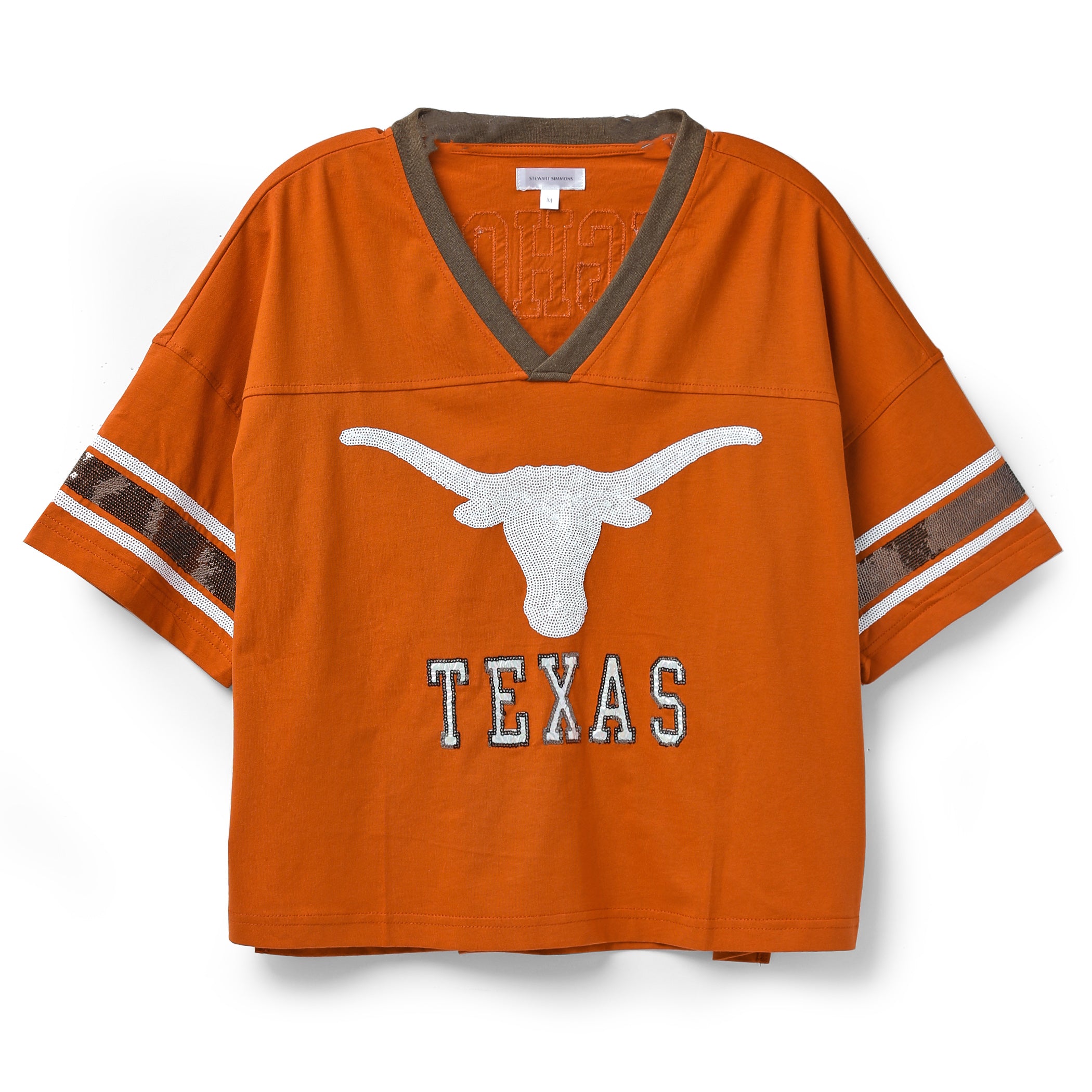 Stewart Simmons Texas Longhorns Blitz Sequin Jersey Tee