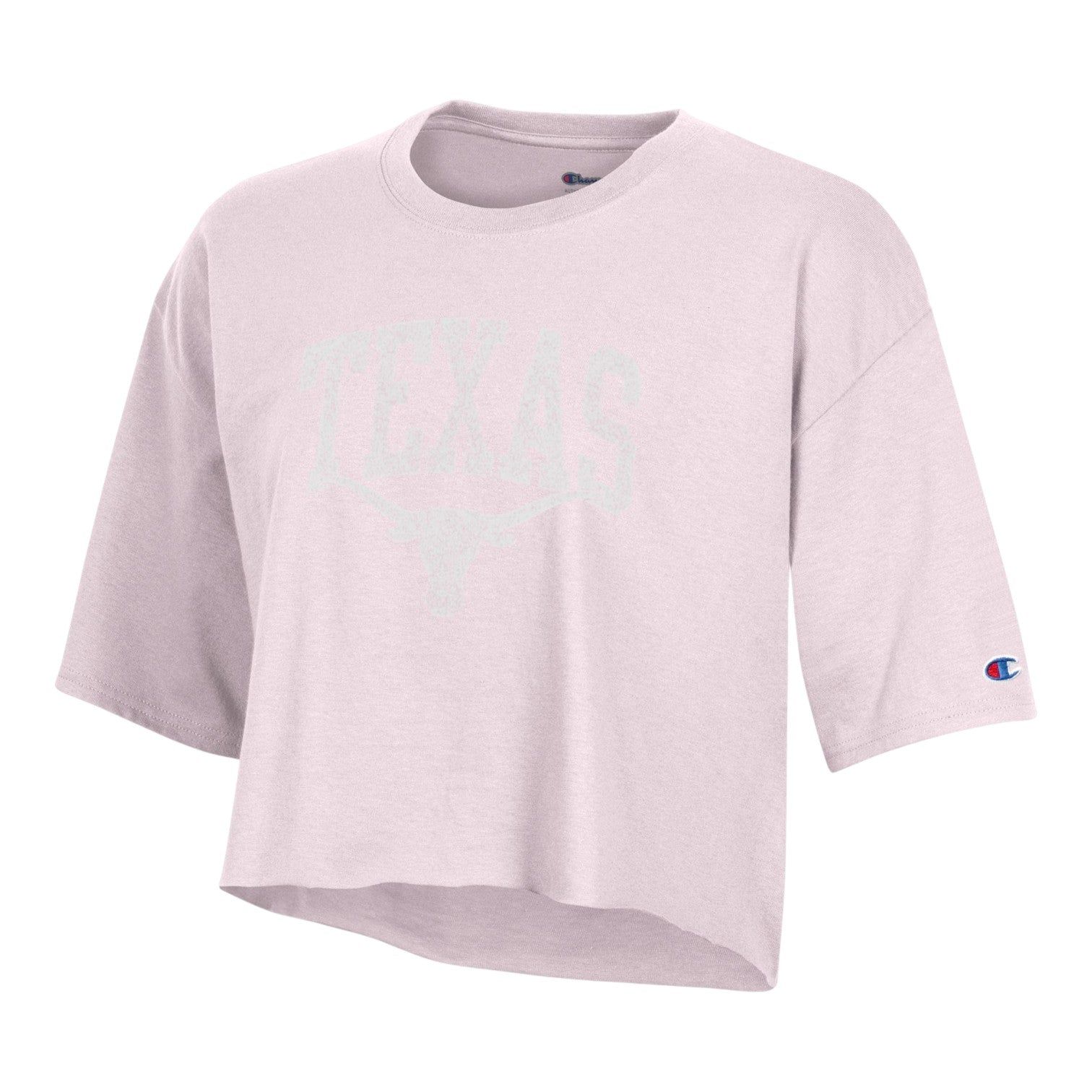 Champion Texas Longhorns Distressed Arch Boyfriend Crop Tee