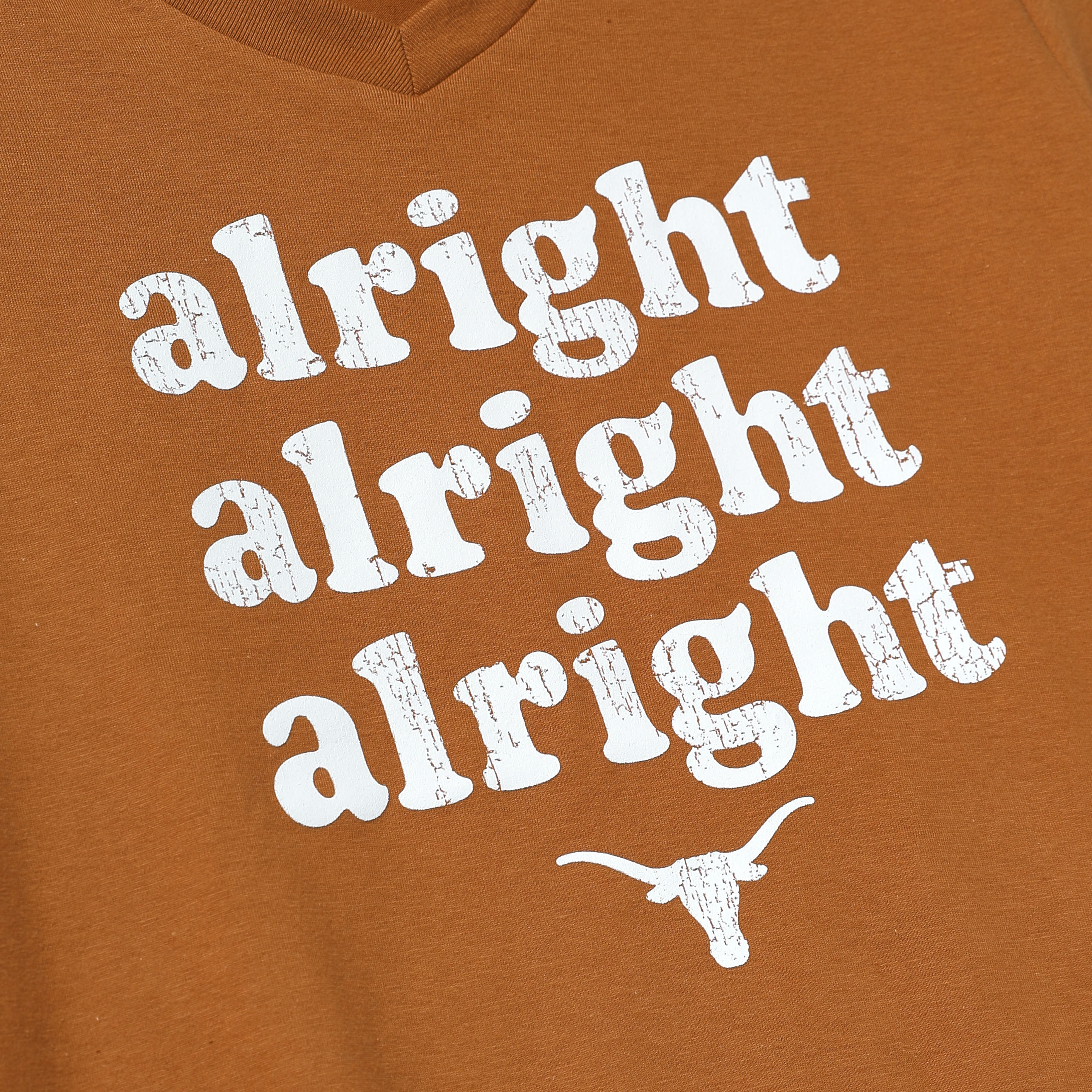 Champion Texas Longhorns Alright x3 Distressed V-Neck Tee