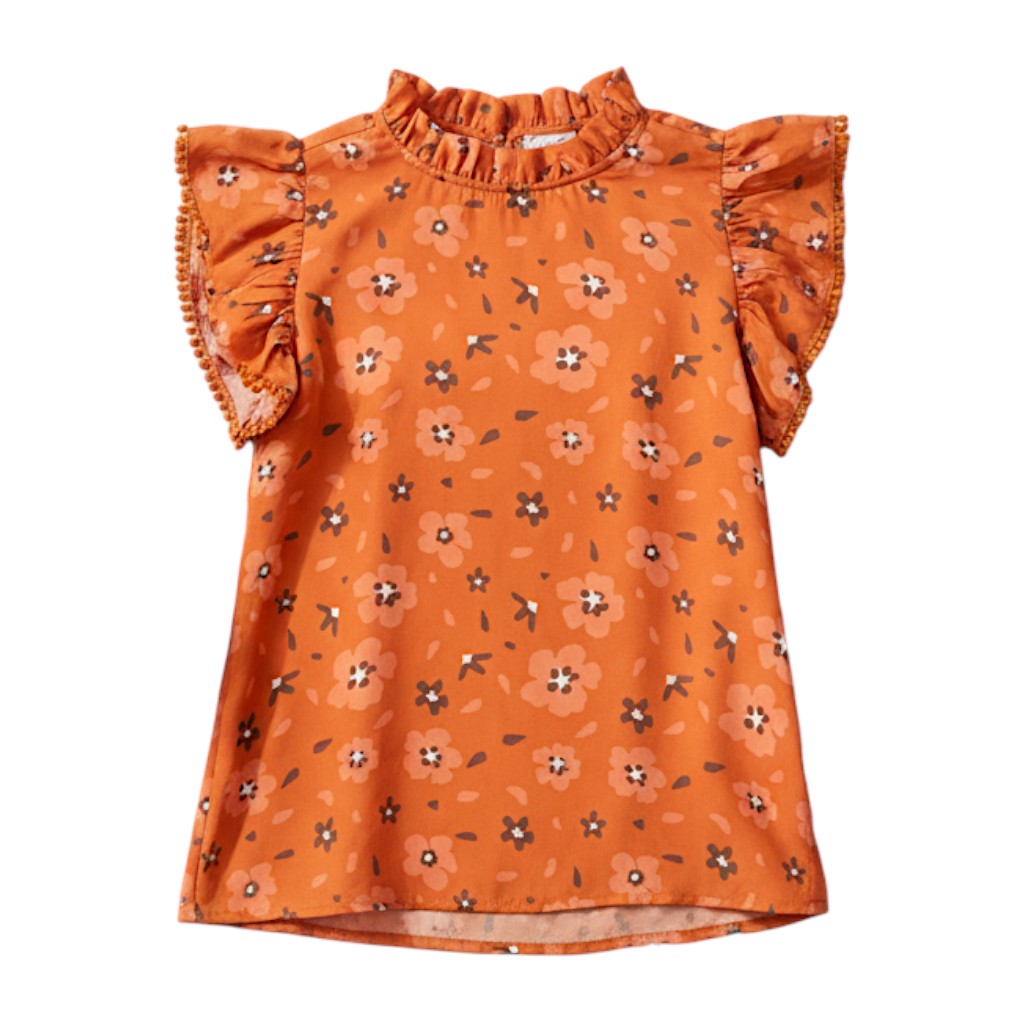 Stewart Simmons Poly Ruffle Sleeve Blouse
