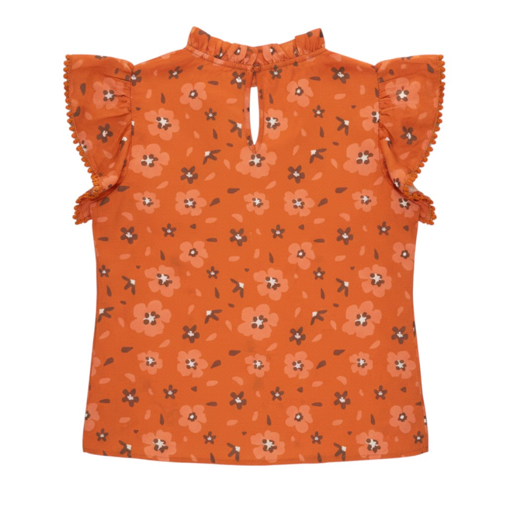 Stewart Simmons Poly Ruffle Sleeve Blouse