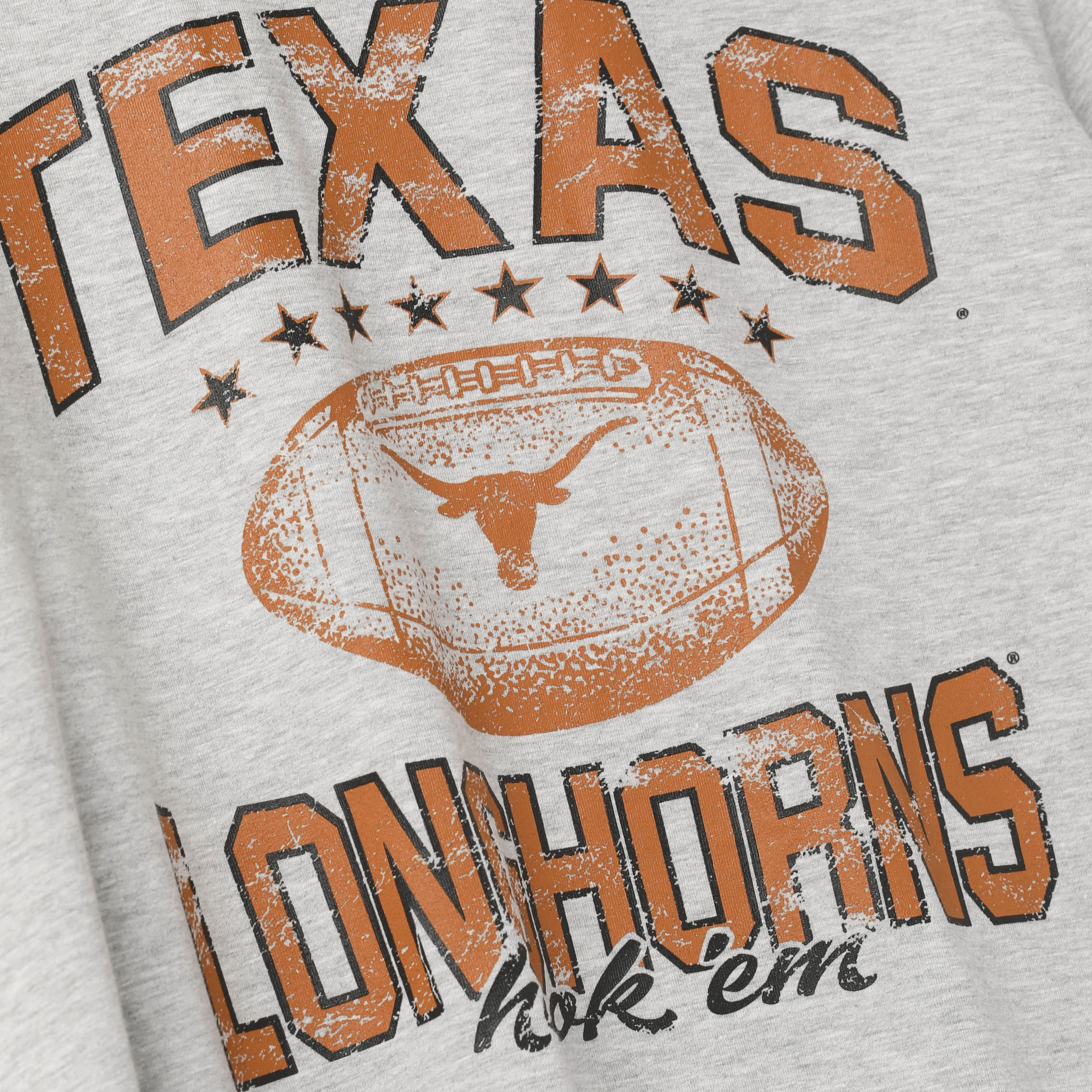 ZooZatZ Texas Longhorns Football Boxy Crop Tee
