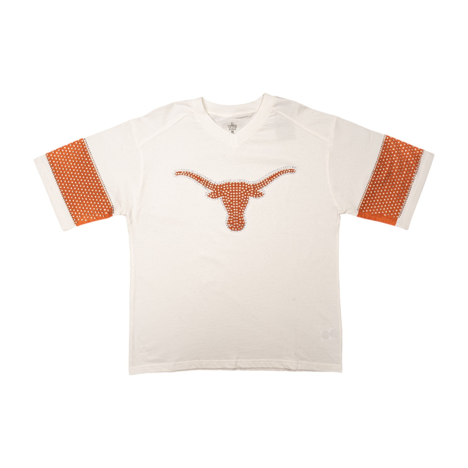 Texas Longhorns Dominance Rhinestone Stripe Varsity Tee
