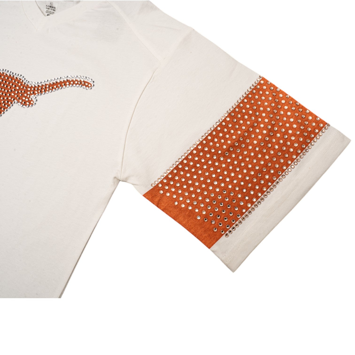 Texas Longhorns Dominance Rhinestone Stripe Varsity Tee