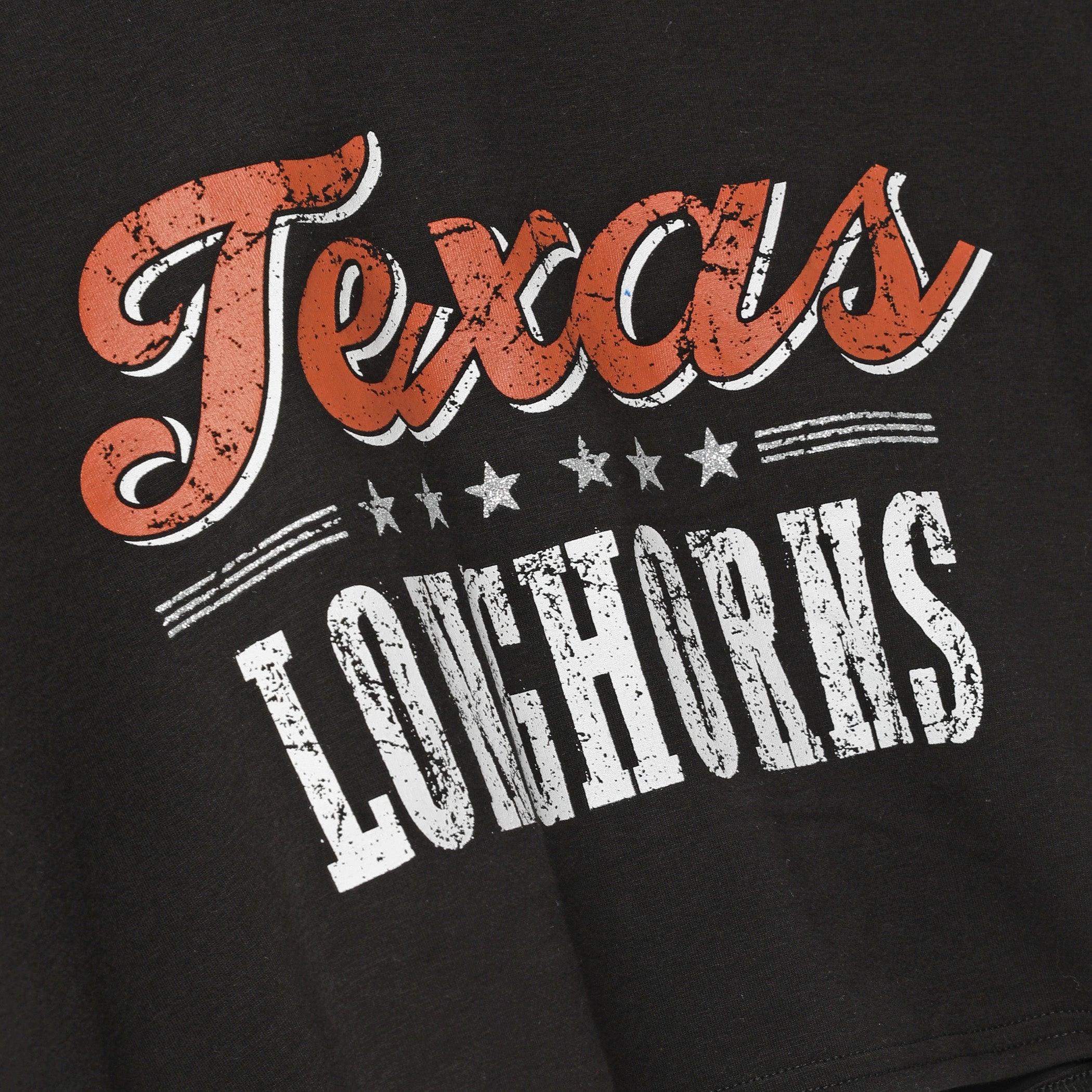 ZooZatZ Texas Longhorns Star Boxy Crop Tee